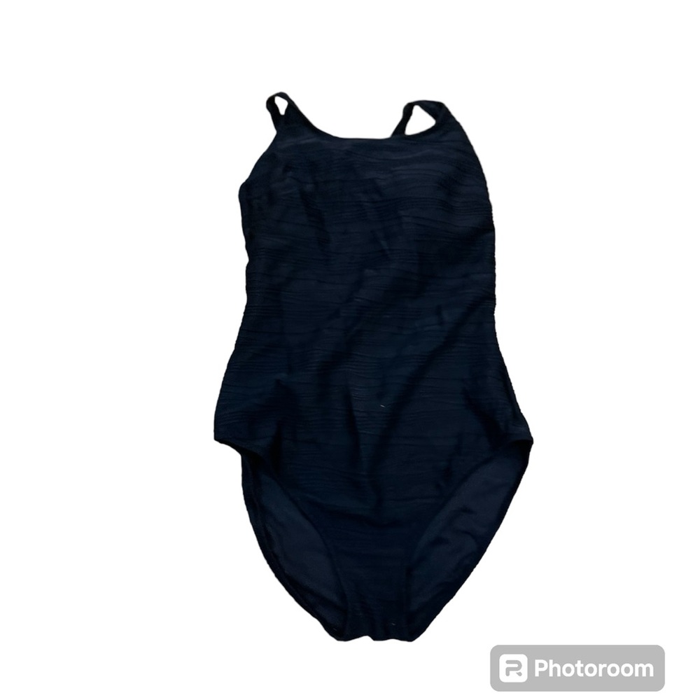 Gottex Swimsuit Black 1 PC  14 Ribbed Bathing Suit